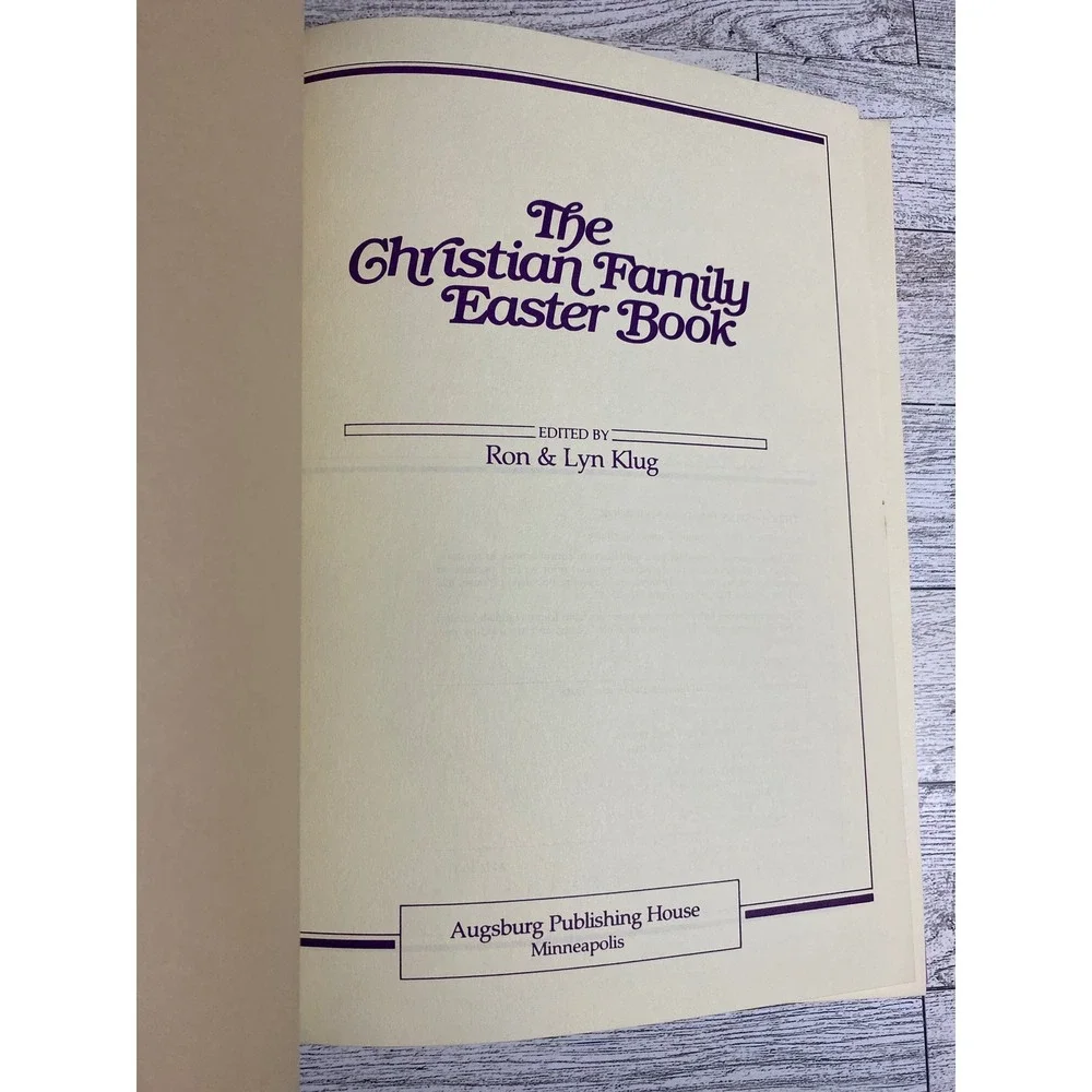 The Christian Family Easter Book Ron & Lyn Klug 1989 Hardcover Illustrated‎